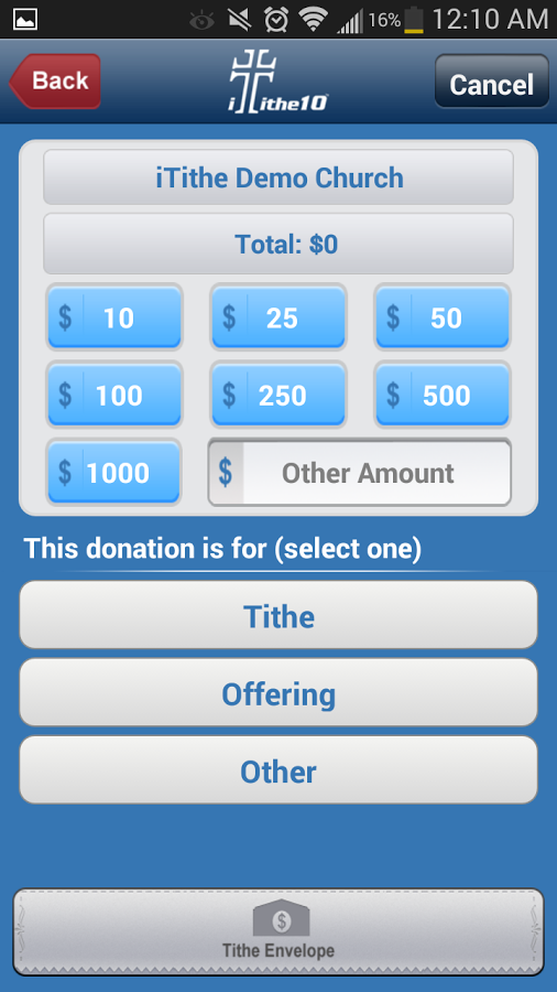 tithing app